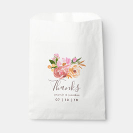 Frühjahrs Hochzeit Aquarell Blume Gast Gunst Geschenktütchen