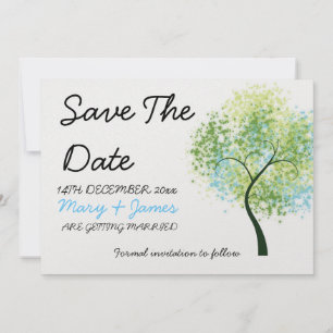 Frühjahrs-Hochzeit Wirbelnder Baum "Termin vormerk Save The Date