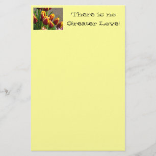 Frühjahrs-Schreibwaren Gelbe Rote Tulpen Blumen Li Briefpapier