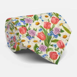 Frühjahrs-Sträuße Blumenmuster Krawatte