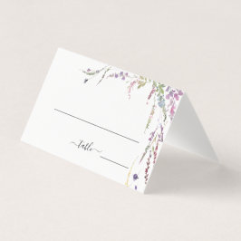 Frühjahrs-Wildblume Floral Hochzeit Platzkarte