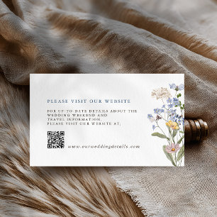 Frühjahrs-Wildblume Meadow Garden Wedding Details  Begleitkarte