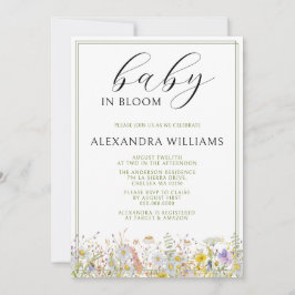Frühjahrs-Wildblumen Baby in Bloom Baby-Dusche Einladung