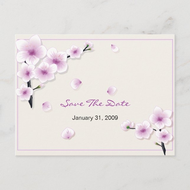 Frühjahrsankündigung Save the Date Hochzeitsankünd Ankündigungspostkarte (Vorderseite)