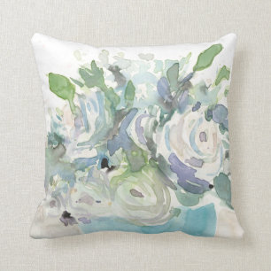 Frühjahrsanordnung - Aquarellbouquet Kissen