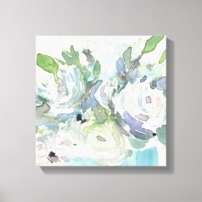 Frühjahrsanordnung - Aquarellbouquet Leinwanddruck (Vorderseite)