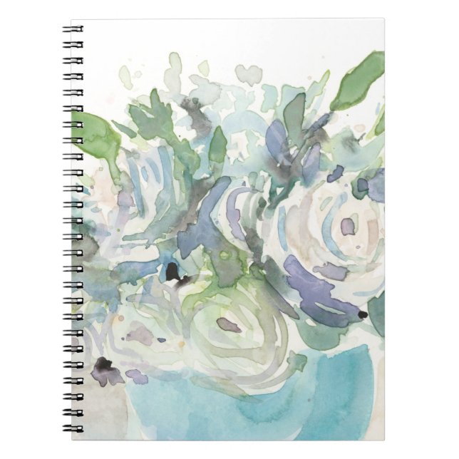 Frühjahrsanordnung - Aquarellbouquet Notizblock (Vorderseite)