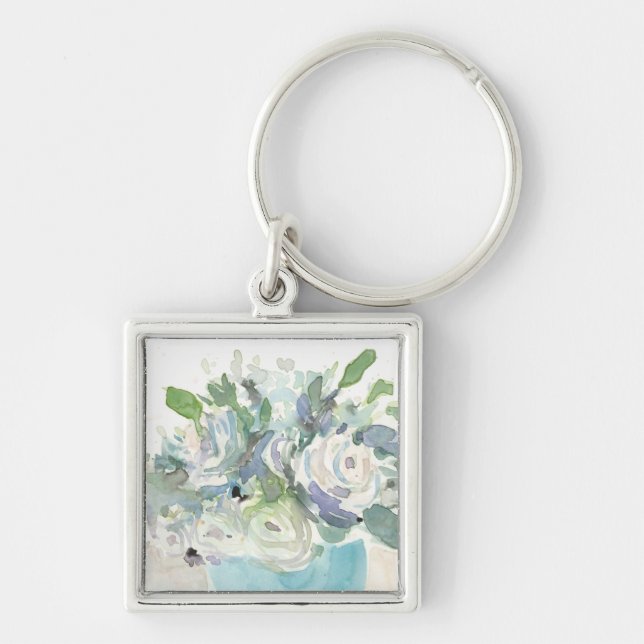 Frühjahrsanordnung - Aquarellbouquet Schlüsselanhänger (Vorne)