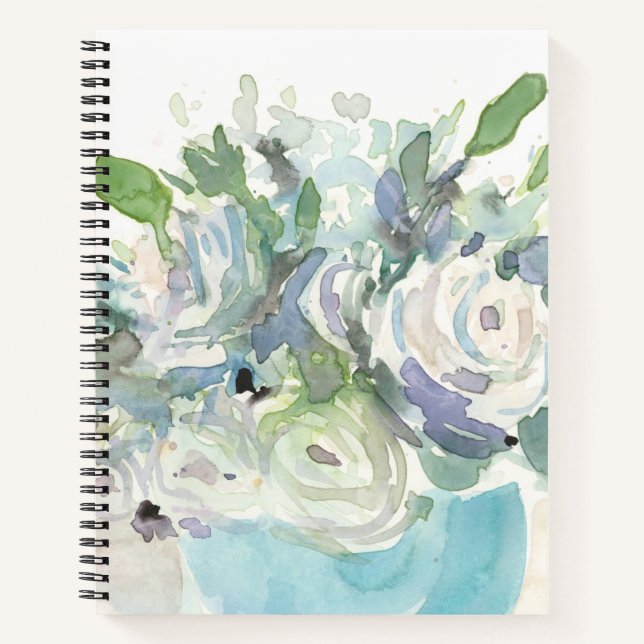 Frühjahrsanordnung - WasserfarbenBouquet Notizbuch (Vorderseite)