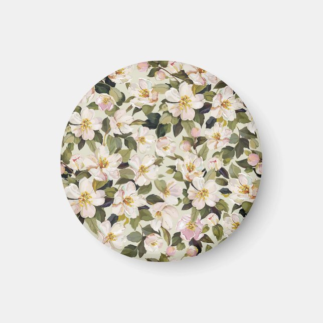 Frühjahrsblossom Baumzweige Muster Magnet (Vorne)