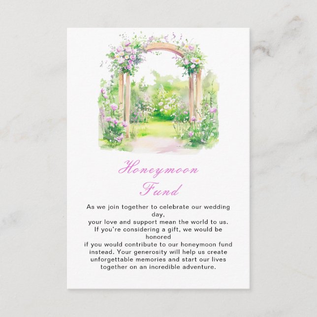 Frühjahrsblume Hochzeitsarsch Flitterwochen Begleitkarte (Vorderseite)