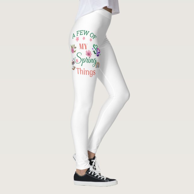 Frühjahrsblumen Regenbogen Zitate Jogger Leggings (Rechts)