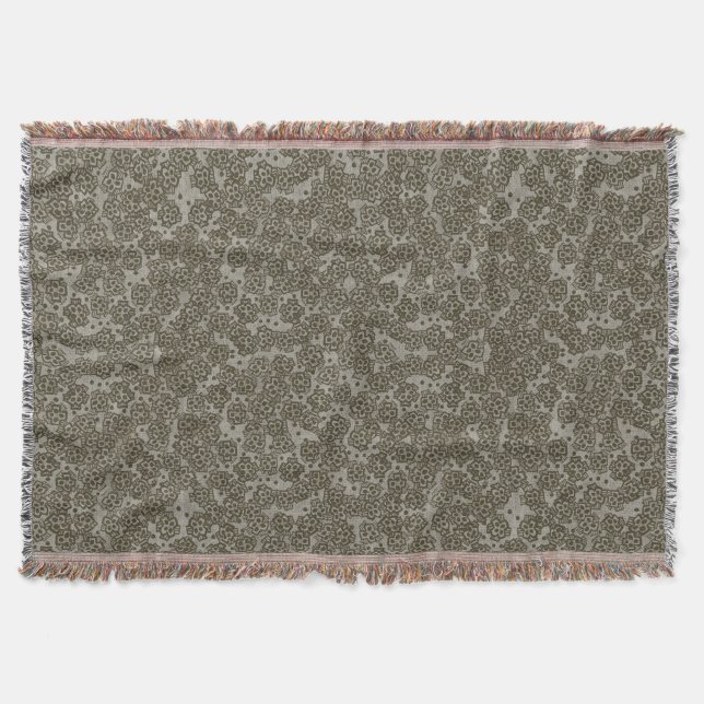 Frühjahrsblüte, Graustufen, Blumenmuster Decke (Vorderseite)