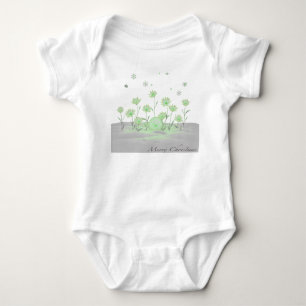 Frühjahrsblüte – Sanfte Grüne Serenität Baby Strampler
