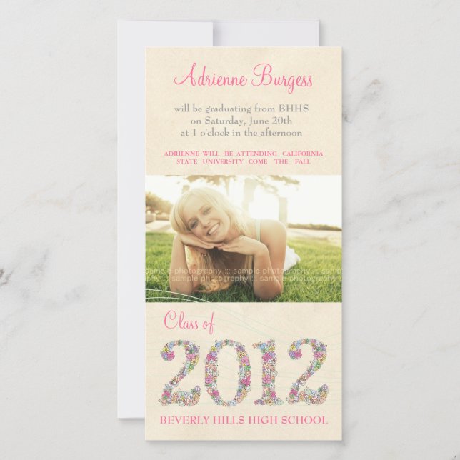 Frühjahrsblüten 2012 Fotokarte Ankündigung (Vorderseite)