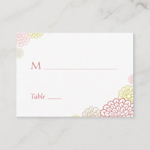 Frühjahrsblüten Hochzeiten-Platzkarte Platzkarte