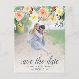 Frühjahrsblüten Hochzeitsfest Save the Date Foto Ankündigungspostkarte