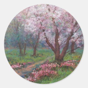 Frühjahrsblüten Runder Aufkleber