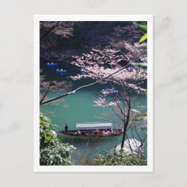 Frühjahrsboot in Arashiyama Postkarte