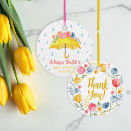 Frühjahrsdusche Kinderdusche Danke, dass Sie Tags  Geschenkanhänger