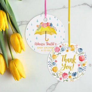 Frühjahrsdusche Kinderdusche Danke, dass Sie Tags Geschenkanhänger