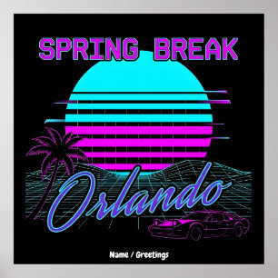 Frühjahrsferien 2026 Orlando After Dark Retro Synt Poster