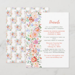 Frühjahrsflorale Blume Hochzeitskarte Begleitkarte