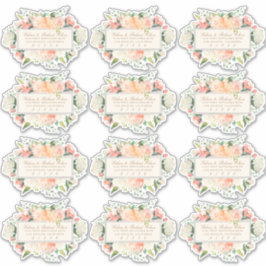 Frühjahrsfloralübergabe an Gastadressen-Labels Aufkleber