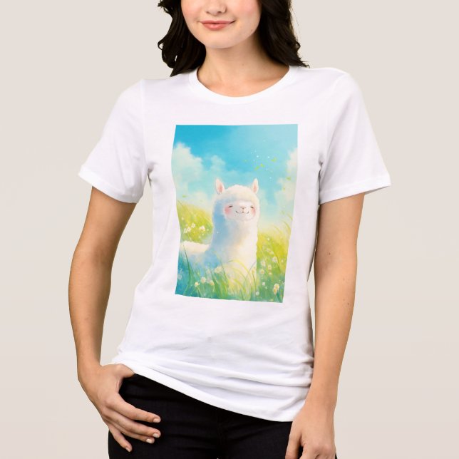 Frühjahrsflüster mit einem Alpaca Tri-Blend Shirt (Vorderseite)