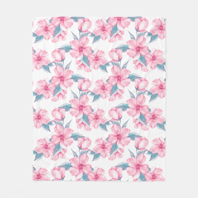 Frühjahrsgarten 1 fleecedecke (Vorderseite)