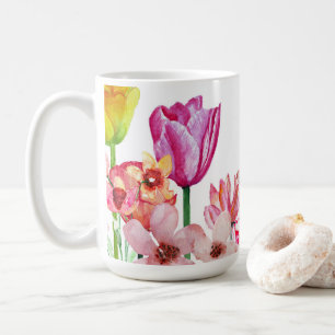 Frühjahrsgarten blüht kaffeetasse