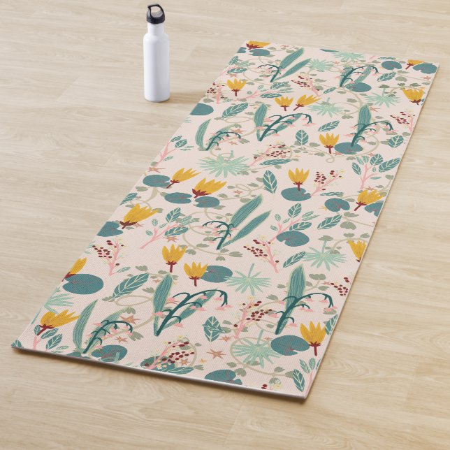 Frühjahrsgärten Leaf Blume Muster Yogamatte (Beispiel)