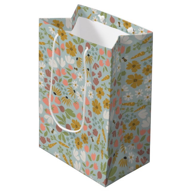 Frühjahrsgarten Mittlere Geschenktüte (Vorderseite Schrägansicht)
