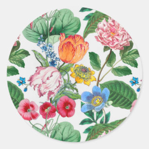 Frühjahrsgarten Runder Aufkleber
