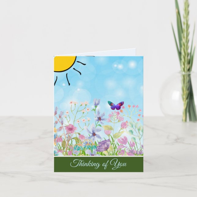 Frühjahrsgartenkarte mit individualisierbarer Note Karte (Vorderseite)