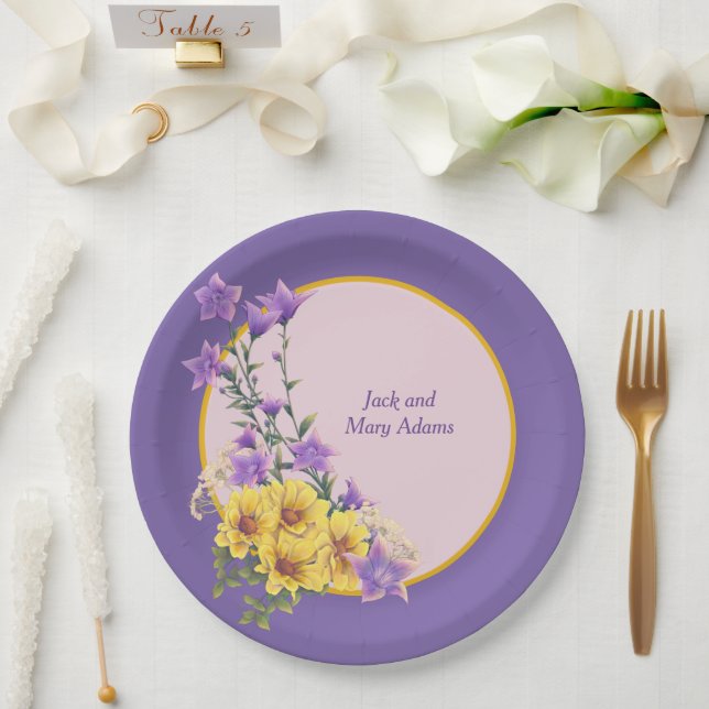 Frühjahrsgartenkollektion Pappteller (Hochzeit)