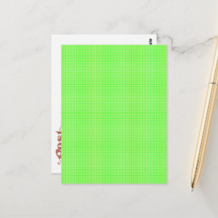 Frühjahrsgrasfarben Karierter Muster Postkarte