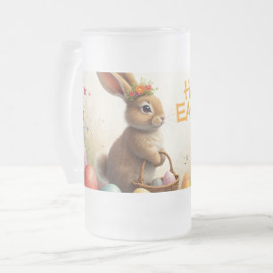 Frühjahrsgruß vom Osterhasen Mattglas Bierglas