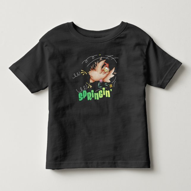 Frühjahrshähnchen-Kleinkind-T-Shirt Kleinkind T-shirt (Vorderseite)