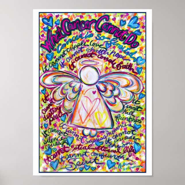 Frühjahrsherzen Krebs Engel Print (White Edge) Poster (Vorne)