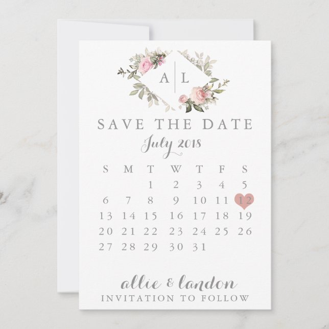 Frühjahrskalender Save the Date (Vorderseite)