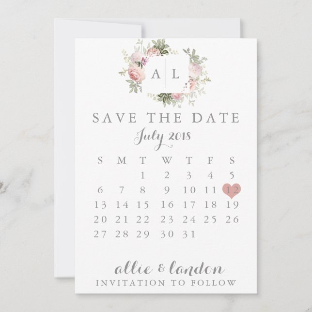 Frühjahrskalender Save the Date (Vorderseite)