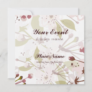 Frühjahrskirsche blühen Einladung 5,25 x 5,25