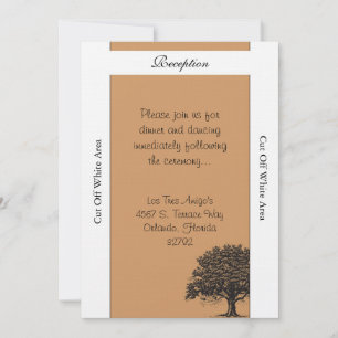 Frühjahrskitze Brown/Black Wedding Reception Card Einladung