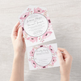 Frühjahrskolben Hochzeitskollektion All In One Einladung