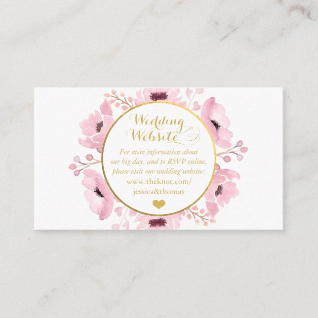 Frühjahrskolben Hochzeitskollektion Begleitkarte (Vorderseite)