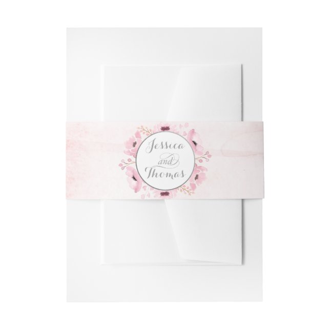 Frühjahrskolben Hochzeitskollektion Einladungsbanderole (Vorderseite Beispiel)