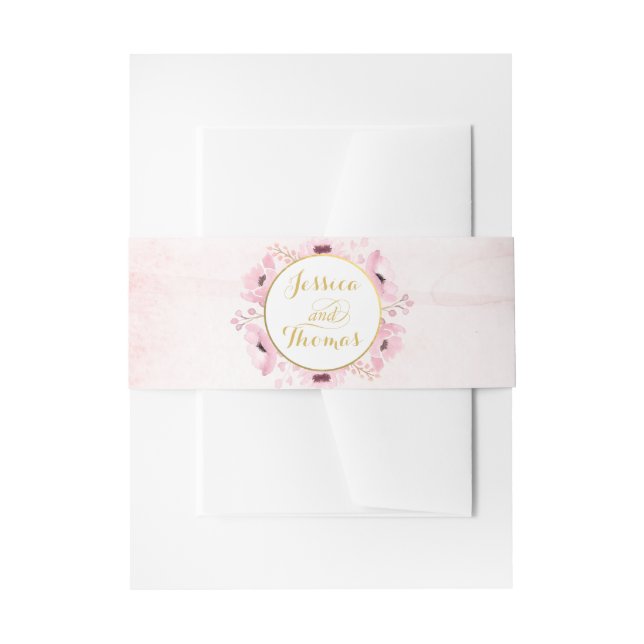 Frühjahrskolben Hochzeitskollektion Einladungsbanderole (Vorderseite Beispiel)