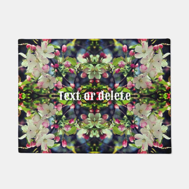 Frühjahrskrabapfel blüht Personalisiert Fußmatte (Vorderseite)