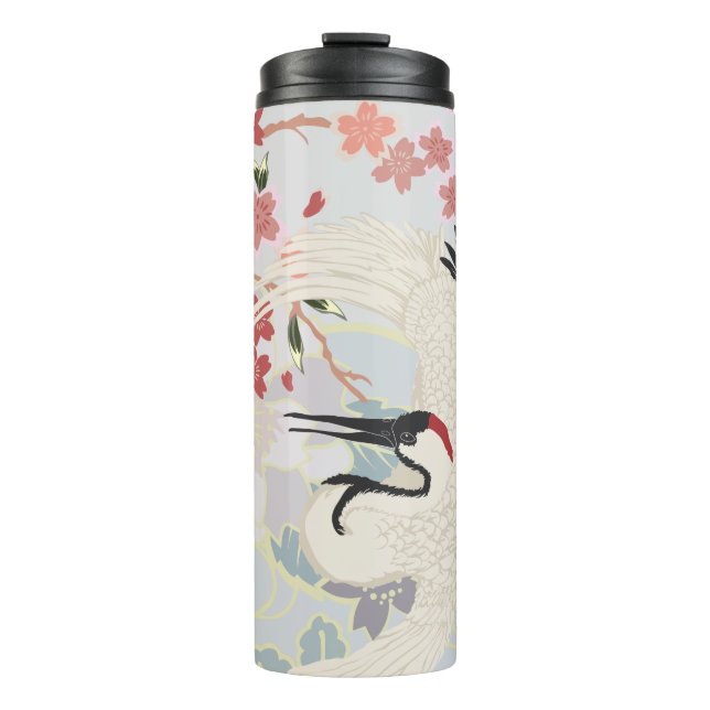 Frühjahrskrane Thermosbecher (Vorderseite)